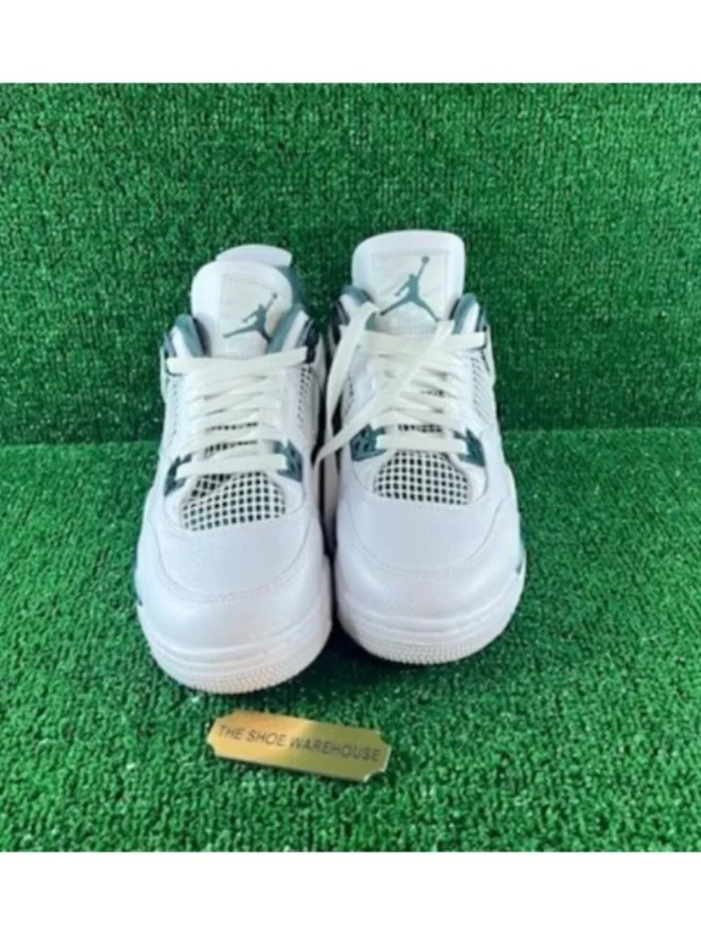 Nike Air Jordan 4 Retro White Green B-GRADE Shoe FQ8213-103 Size 5Y / WMNS 6.5